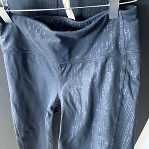 Athleta leggings with subtle shimmering patterns